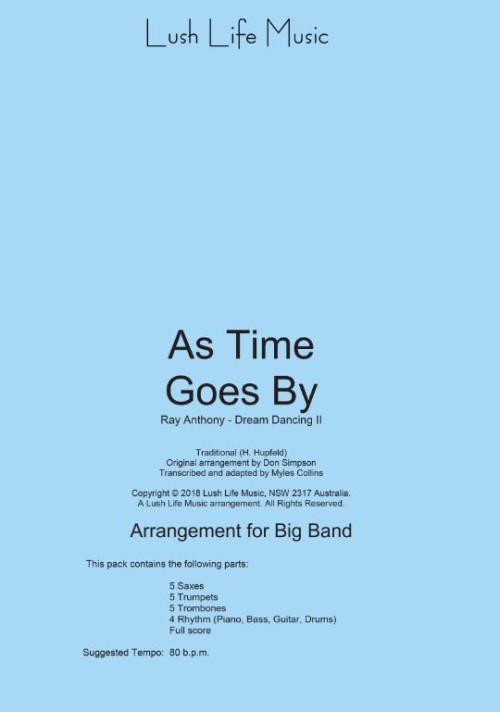 As Time Goes By (Jazz Ensemble - Score and Parts)